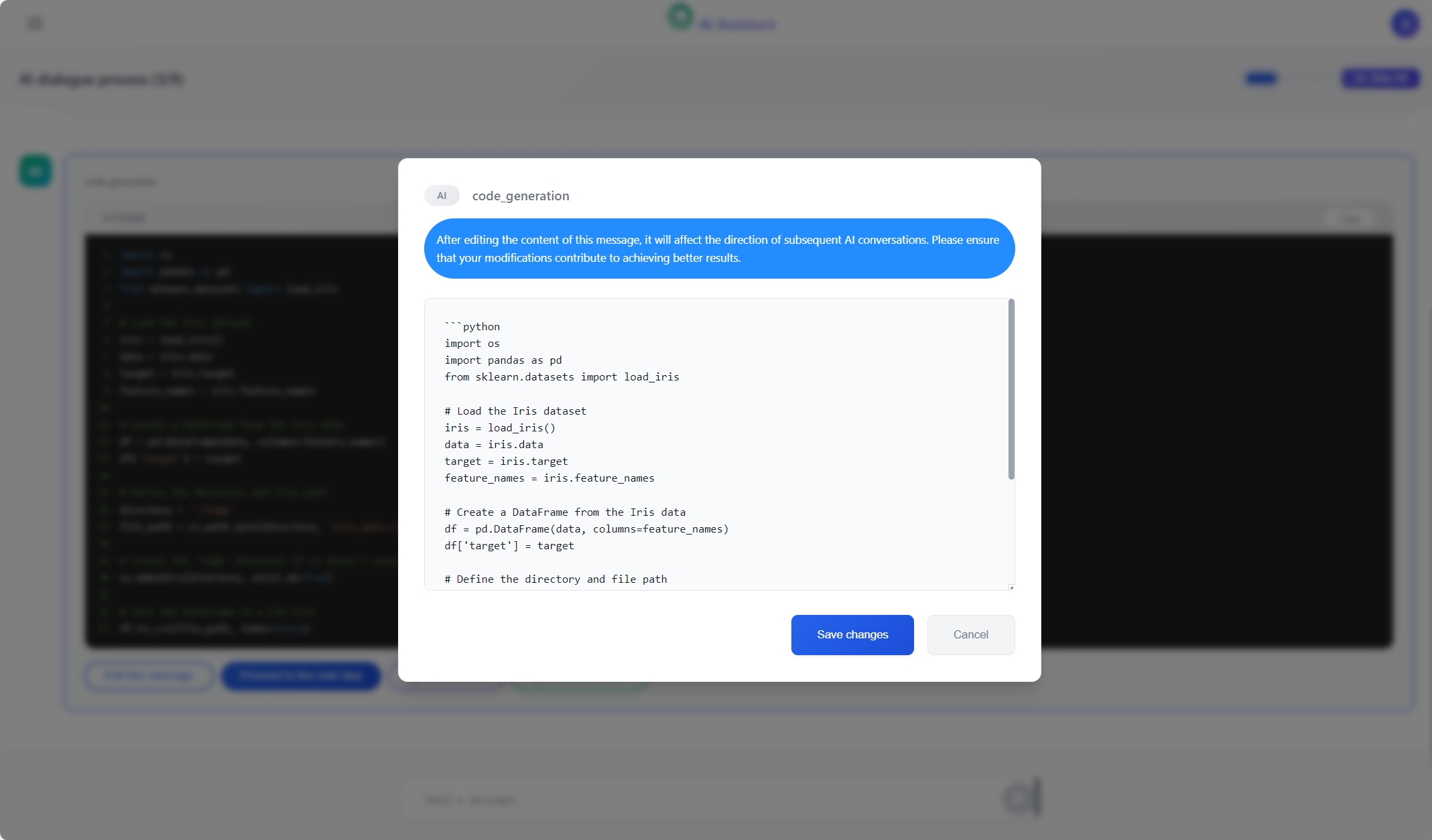 Edit AI Conversation