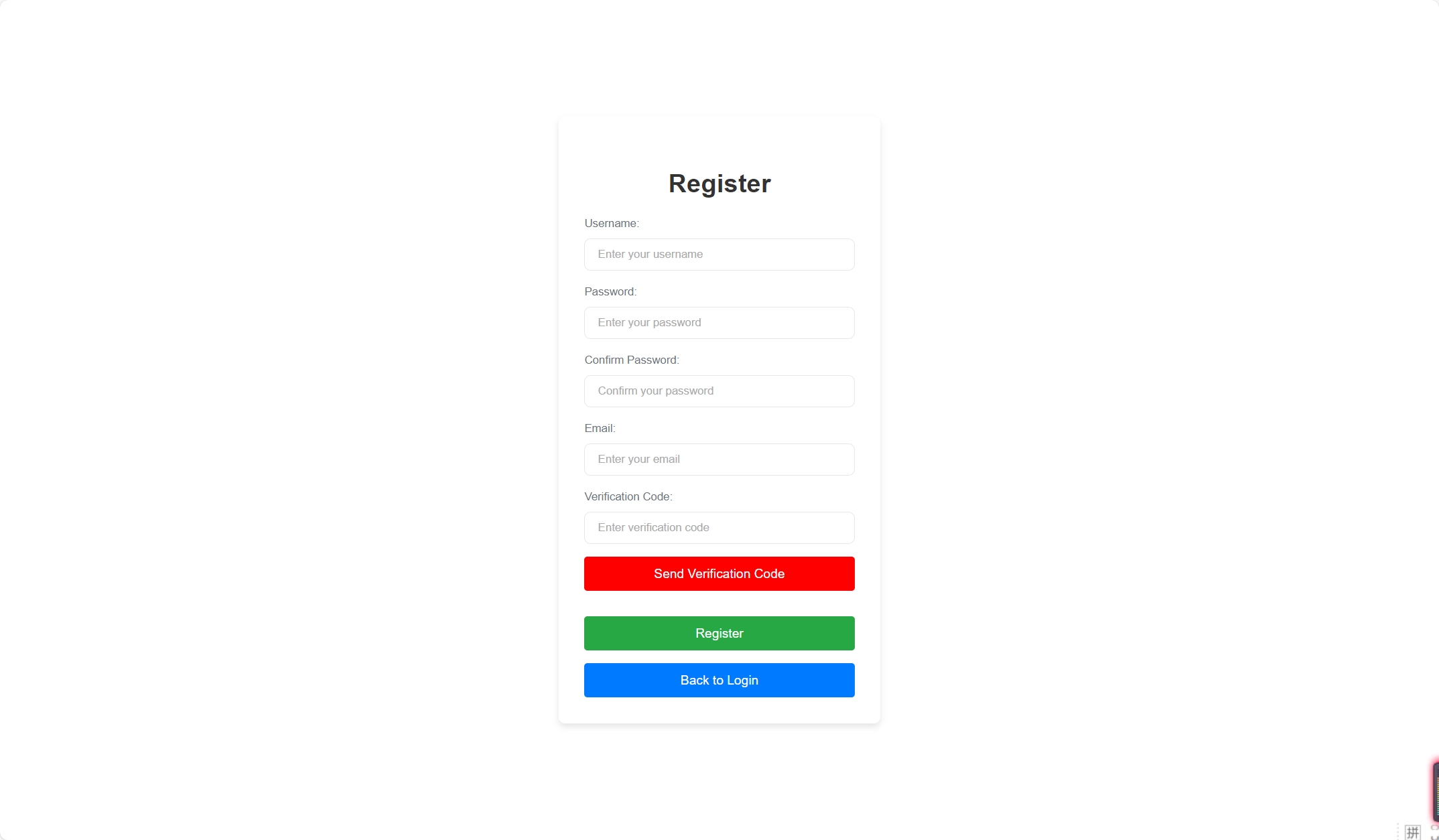 User Registration