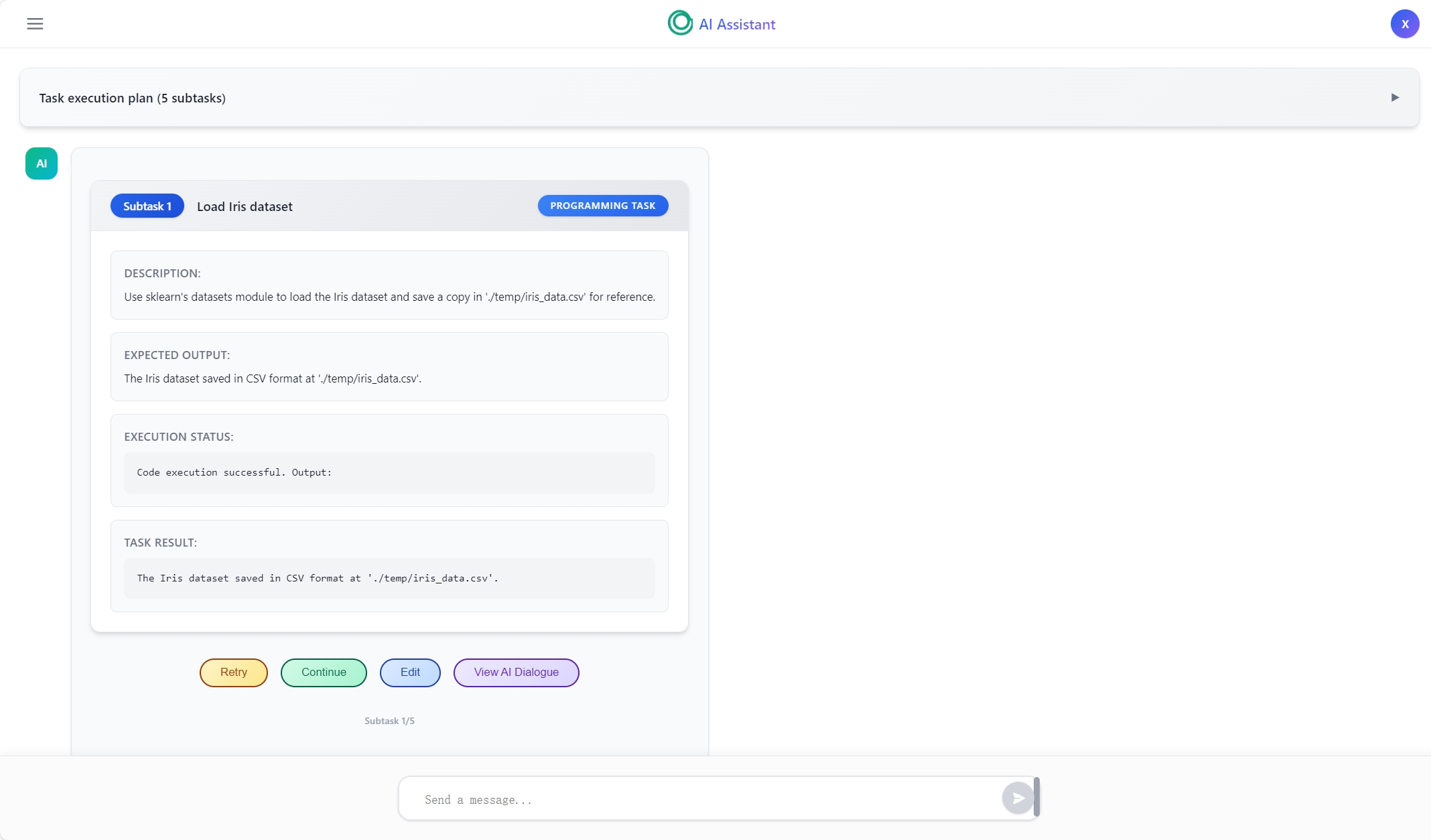Subtask Results